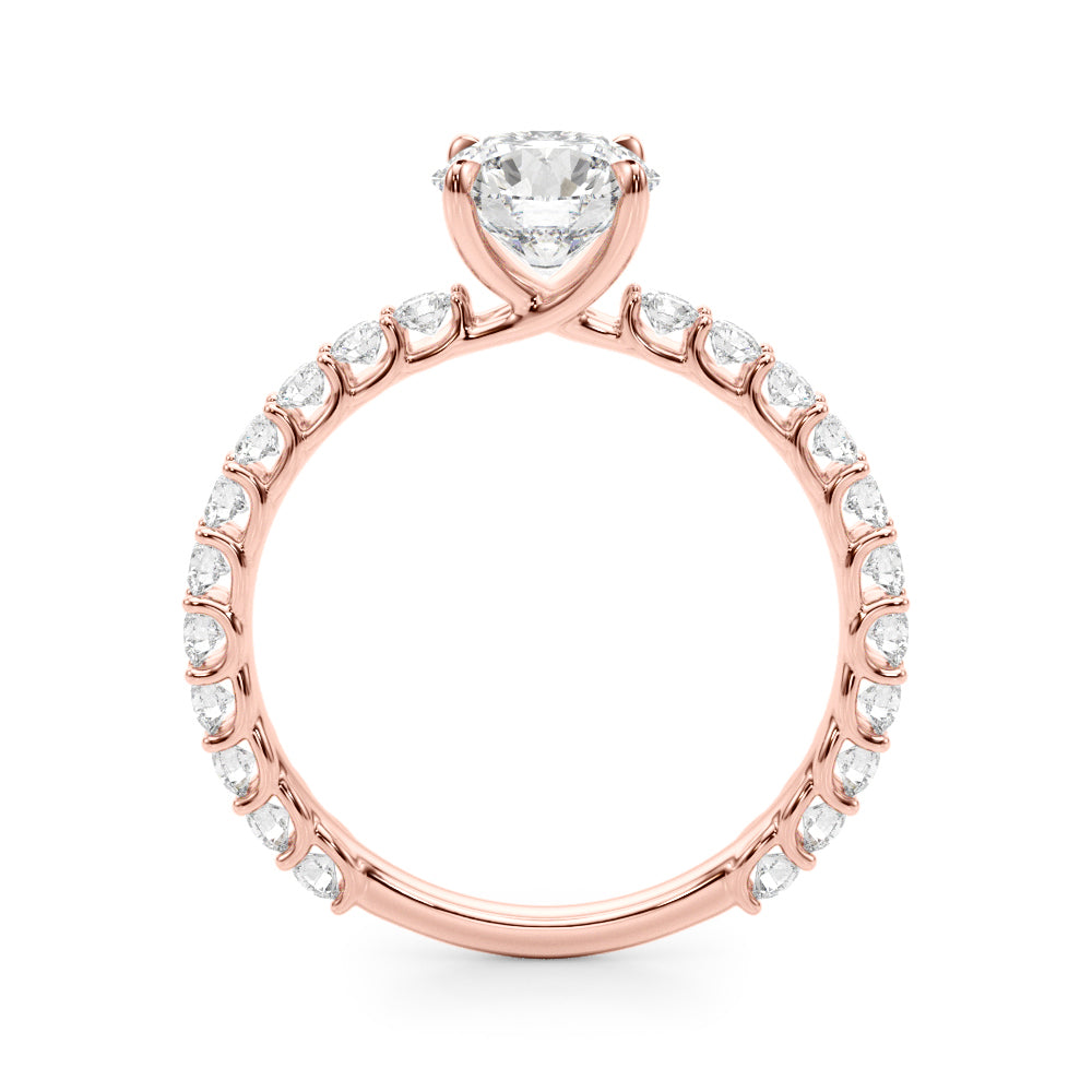 14K Rose Gold 1.25 ctw Diamond Engagement Ring