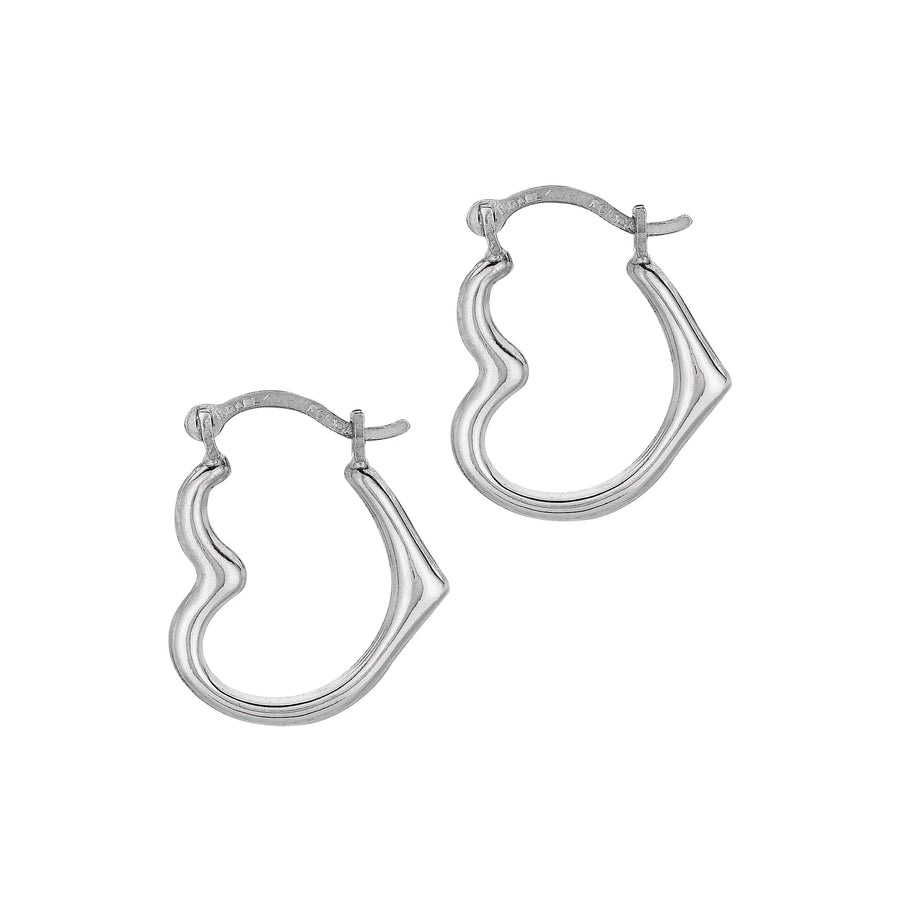 10K Gold Heart Hoop Earring