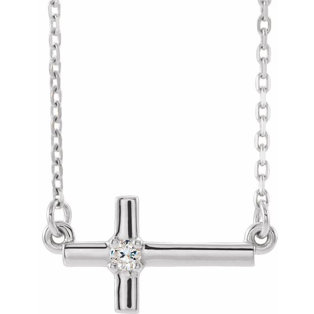 Sideways Cross Necklace or Center