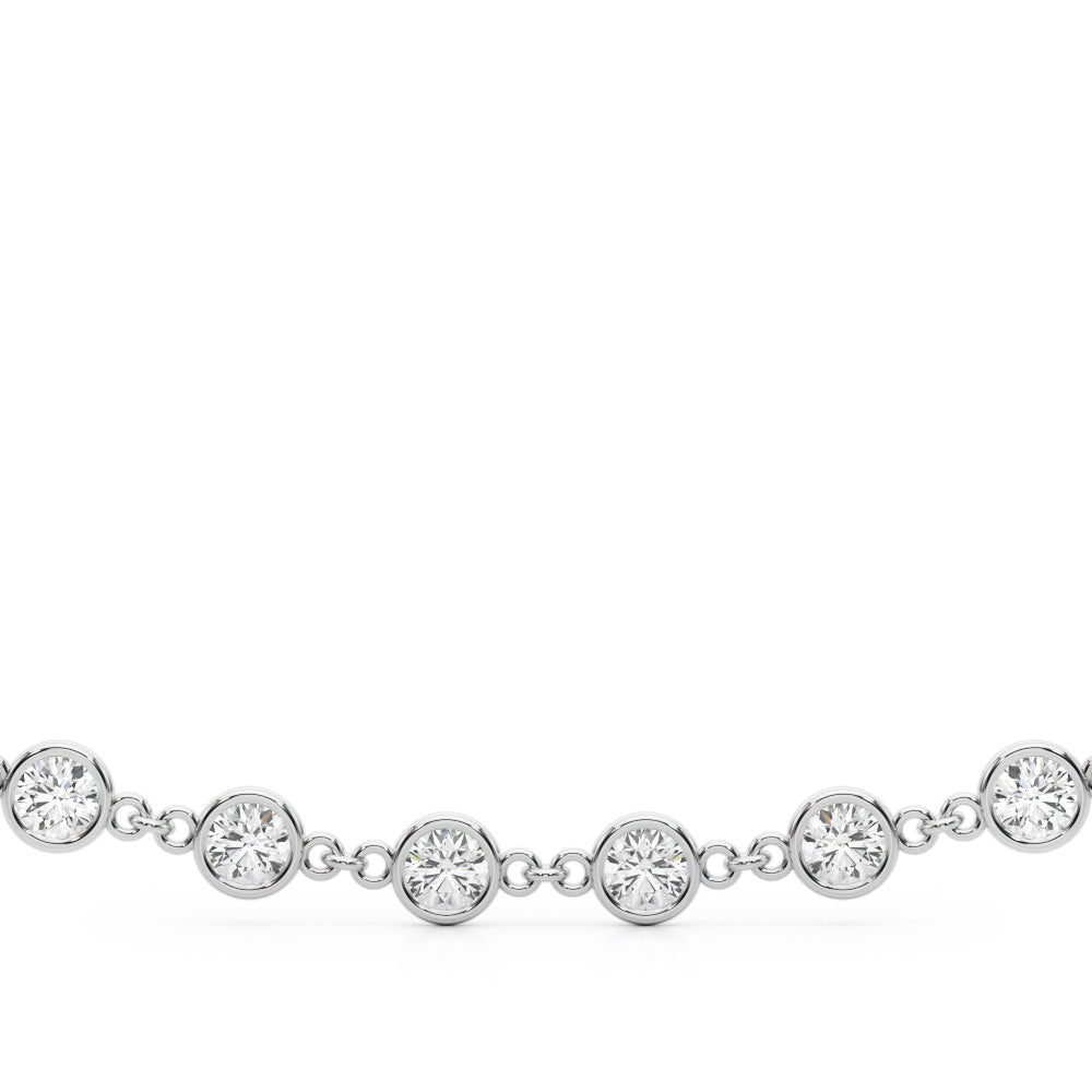 14K Gold Lab Diamond Paper Clip Necklace