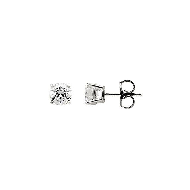 Round 4-Prong Stud Earrings