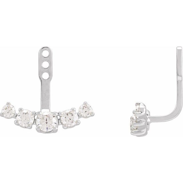 Lab-Grown Diamond Bar Earring Jackets