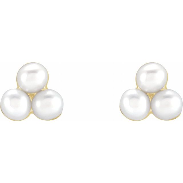 Pearl Cluster Earrings