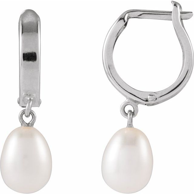 Pearl Hoop Earrings