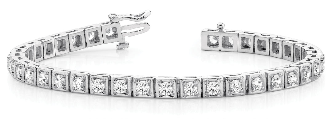 Lab Diamond In Line Illusion Bracelet