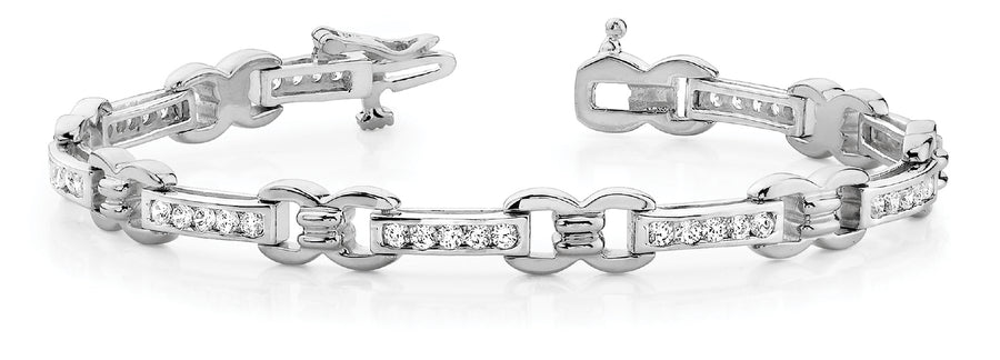 Lab Diamond Tennis Bracelet in Multiple Metals
