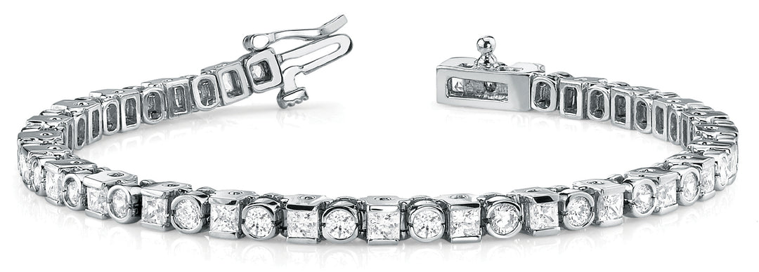 Lab Diamond In-Line Multi-Cut Tennis Bracelet