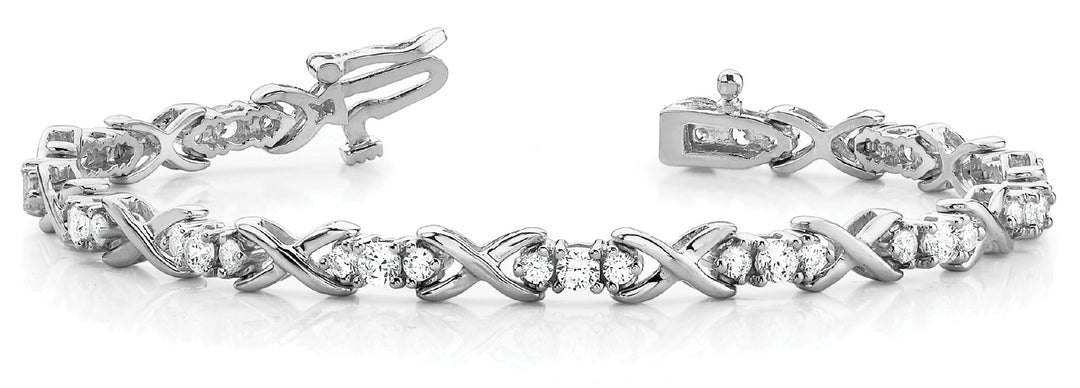 Lab Diamond XO In-Line Tennis Bracelet