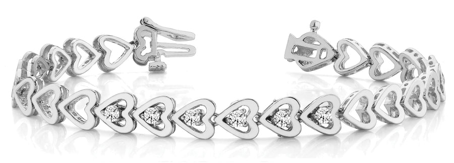 Lab Diamond Line Bracelet in Fine Metals