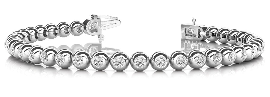Lab Diamond Bezel Line Bracelet