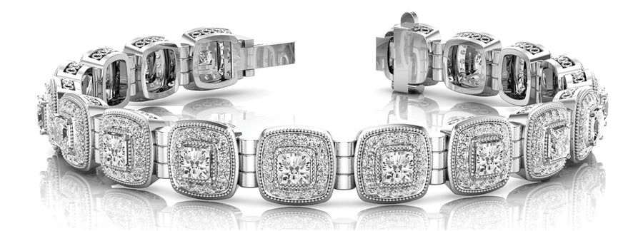 Lab Diamond Multi-Cut Tennis Bracelet