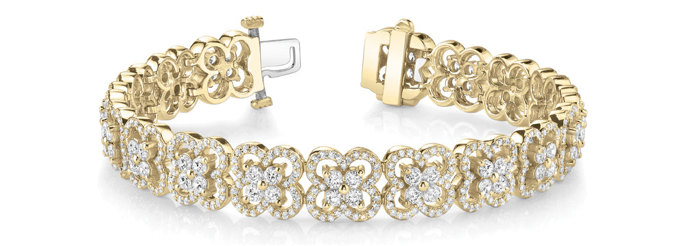14K Yellow Gold Diamond Fashion Bracelet