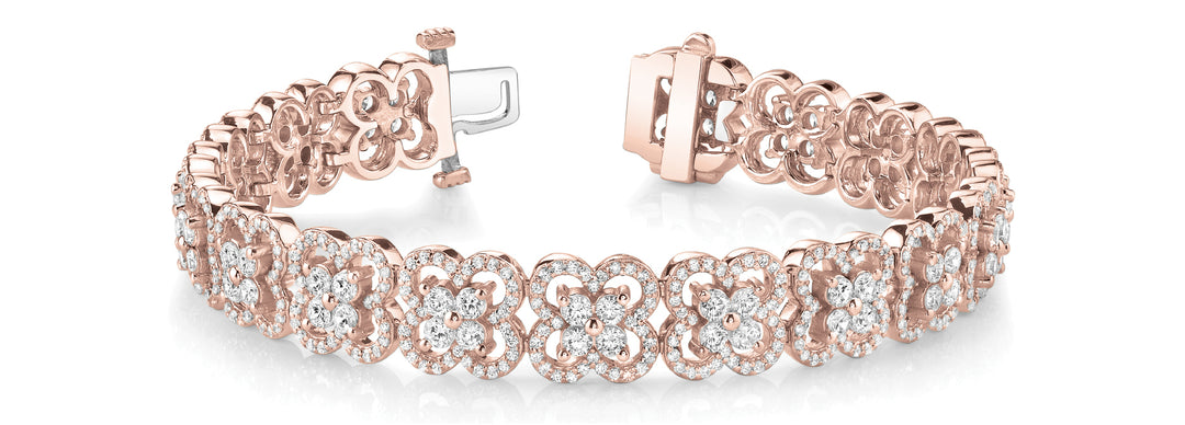 Rose Gold Lab Diamond Fashion Tennis Bracelet