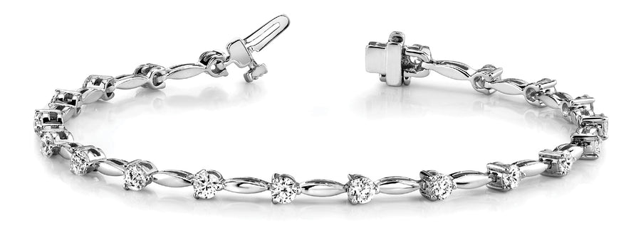 Lab Diamond Round Stone Fashion Bracelet
