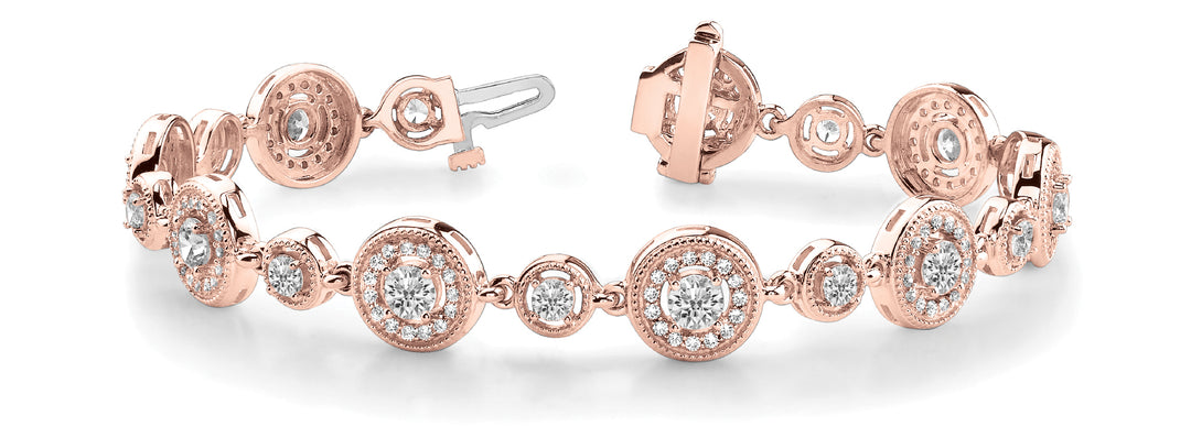 Rose Gold Vintage Lab Diamond Bracelet