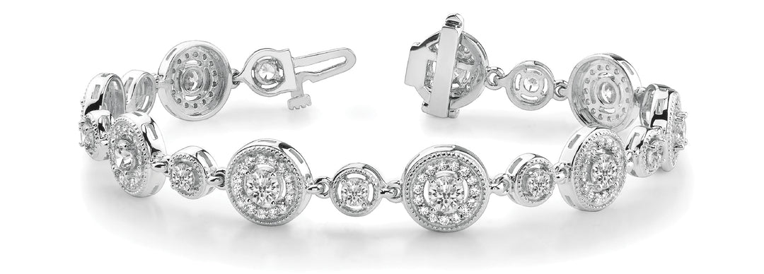 Lab Diamond Vintage Gold Bracelet
