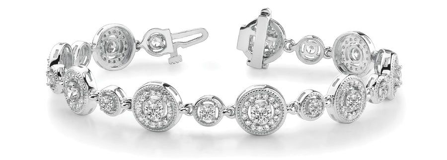 Lab Diamond Vintage Gold Bracelet