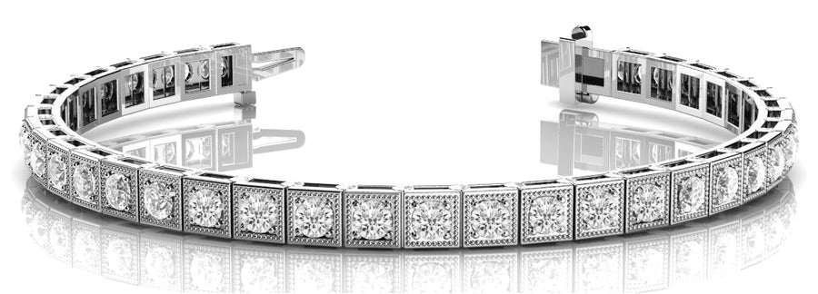 Lab Diamond Vintage Gold Bracelet