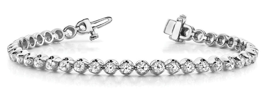 Lab Diamond In Line Illusion Bracelet