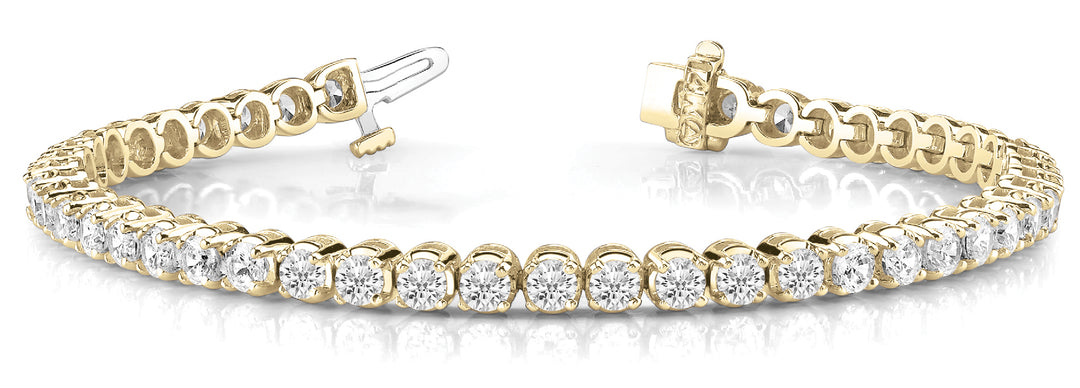 14K Yellow Gold Lab Diamond In-Line Tennis Bracelet