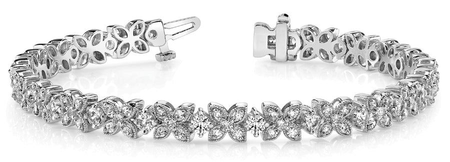 Diamond Lab-Grown 14K Gold Fashion Bracelet