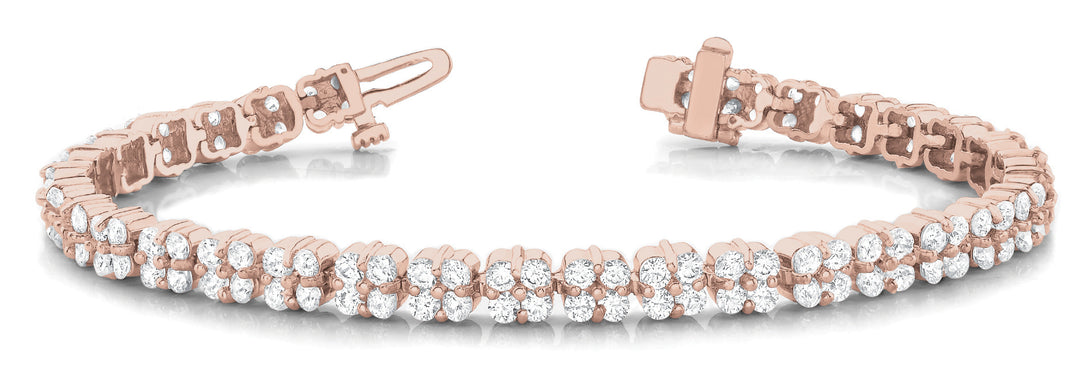 14K Rose Gold Diamond Tennis Bracelet