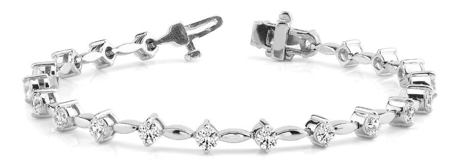 Lab Diamond Round Stone Fashion Bracelet