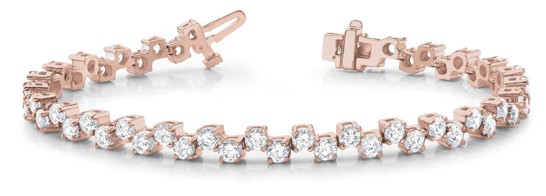 14K Rose Gold Diamond Tennis Bracelet