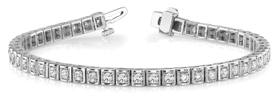 Lab Diamond In-Line Tennis Bracelet