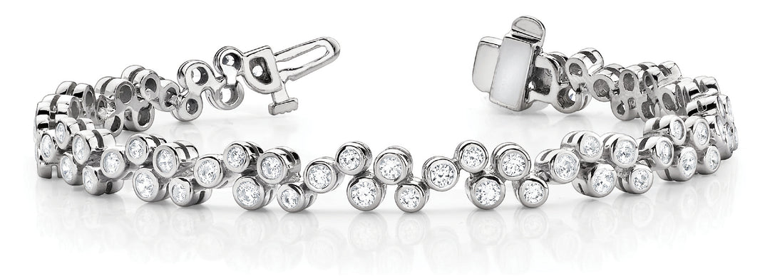 14K White Gold Diamond Fashion Bracelet