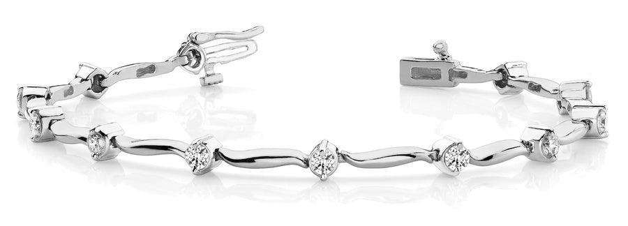 Lab Diamond Round Stone Fashion Bracelet