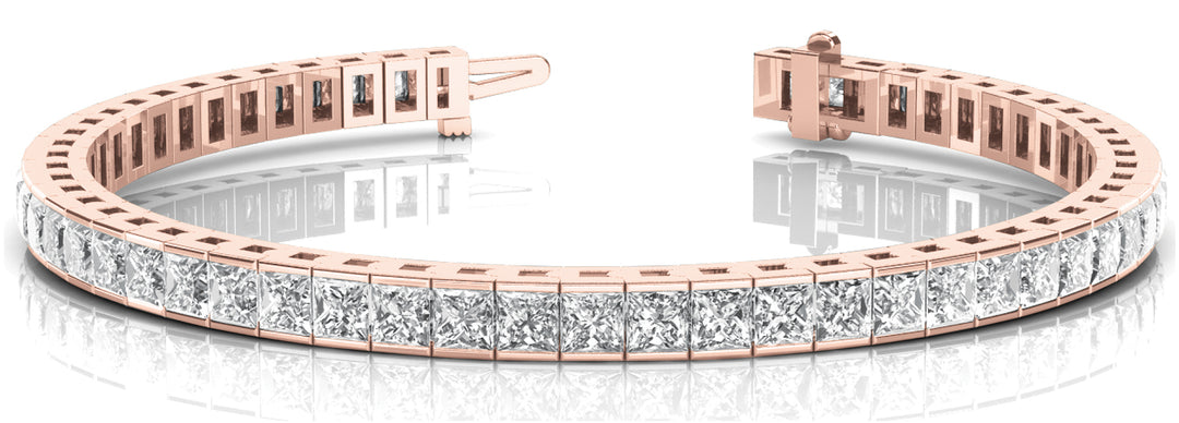Rose Gold Lab Diamond Fashion Tennis Bracelet