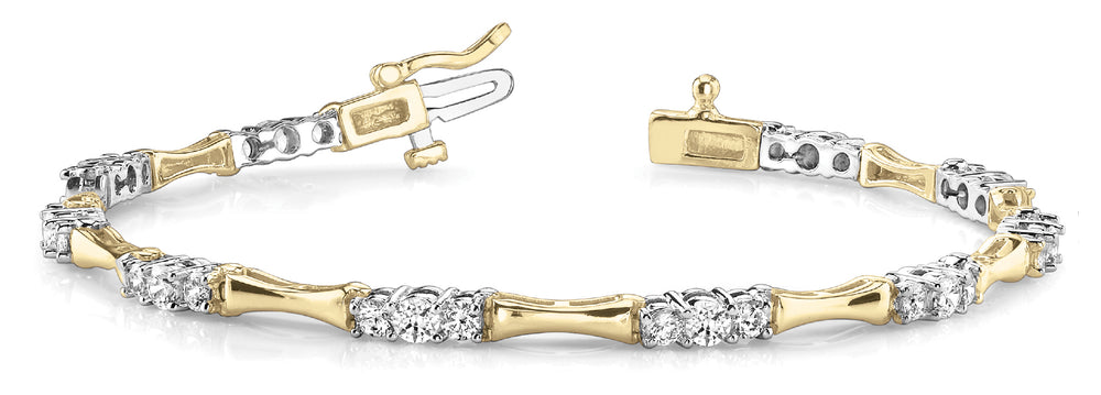 14K Yellow Gold Diamond Fashion Bracelet