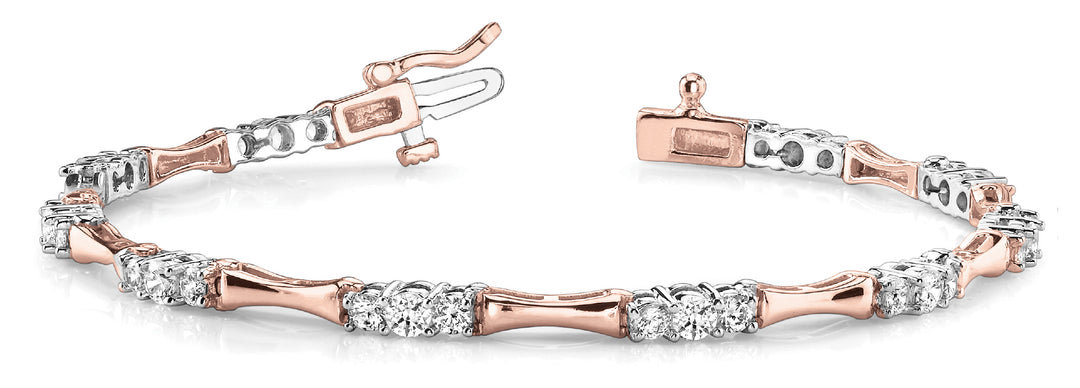 14K Rose Gold Lab Diamond Fashion Bracelet