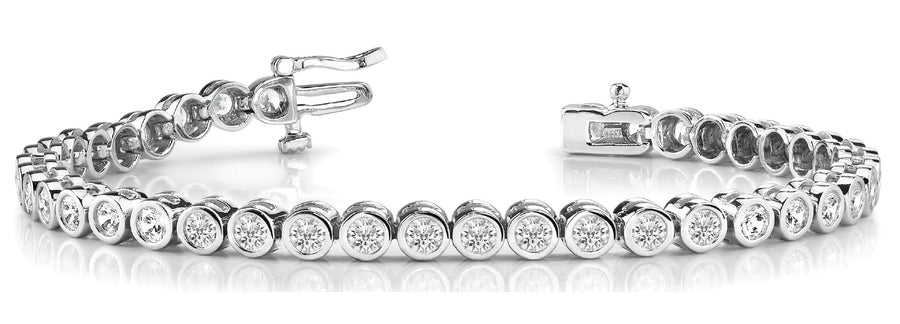 Lab Diamond Inline Bezel Tennis Bracelet