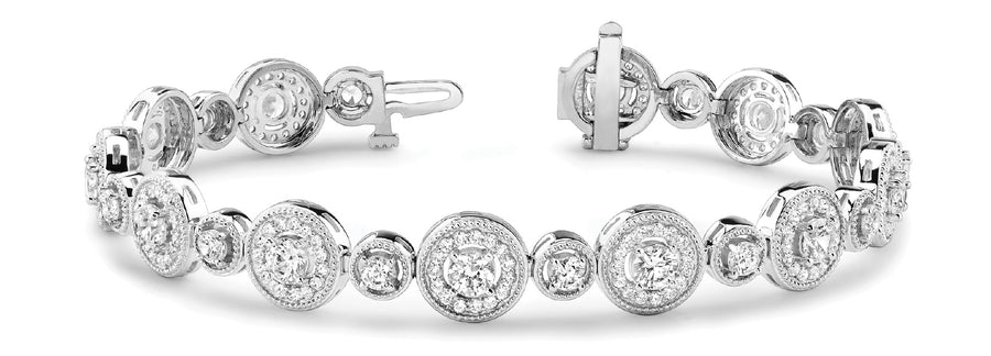 Lab Diamond Vintage Gold Bracelet