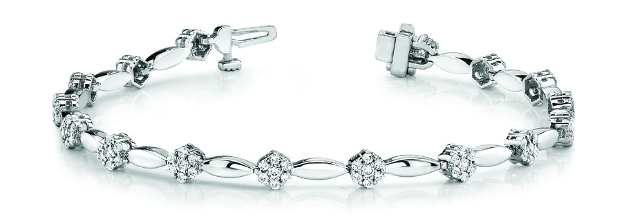 Lab Diamond Multi-Link 14K Gold Bracelet