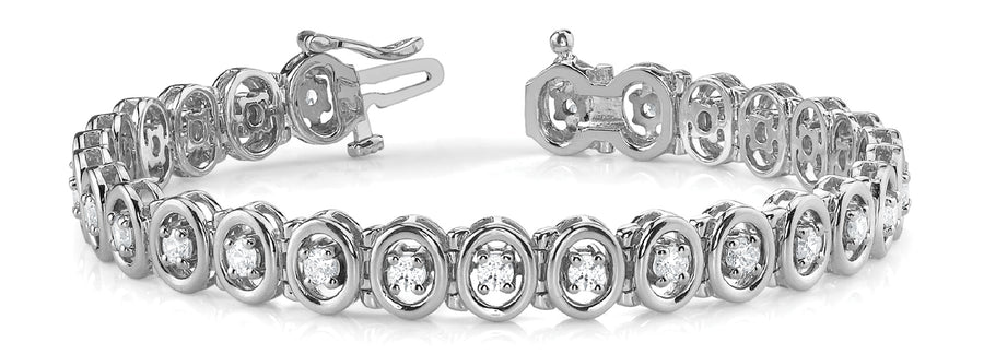 Lab Diamond In-Line Tennis Bracelet