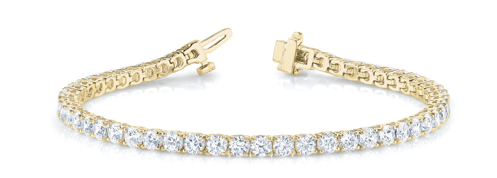 14K Yellow Gold Lab Diamond Tennis Bracelet