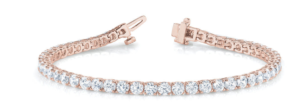 14K Rose Gold Lab Diamond Tennis Bracelet