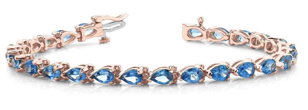 Rose Gold Pear Diamond Fashion Bracelet