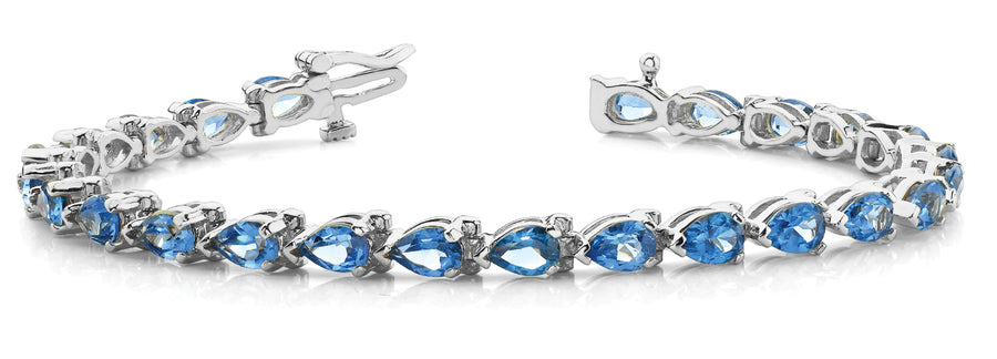 Lab Diamond Pear Tennis Bracelet