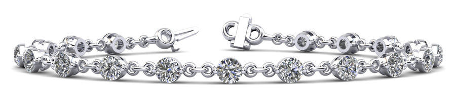 Lab Diamond Single Prong Chain Bracelet