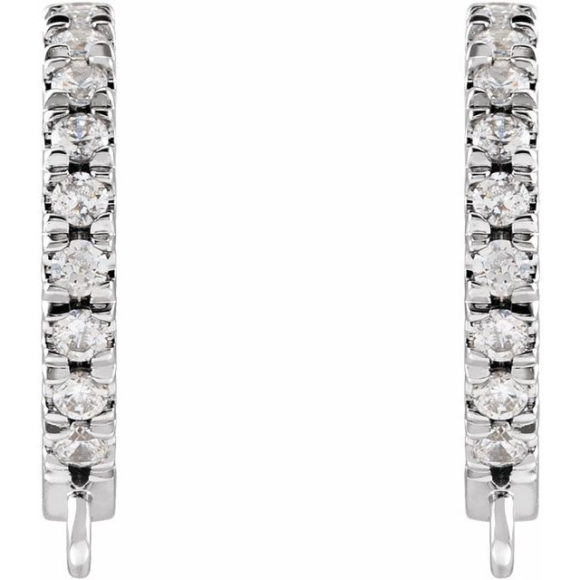 Accented French-Set Hoop Earring Top