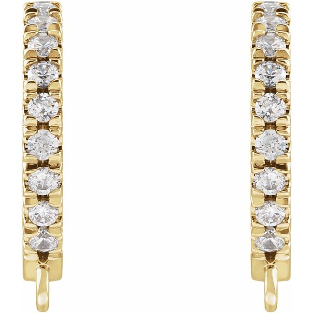 Accented French-Set Hoop Earring Top