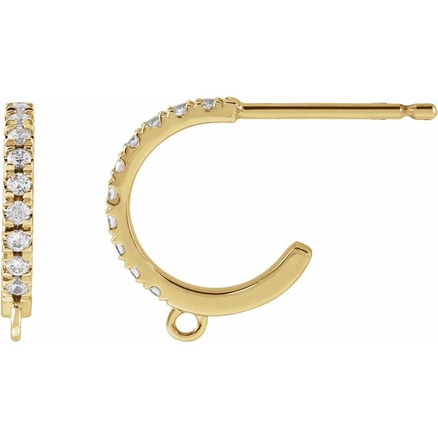 Accented French-Set Hoop Earring Top