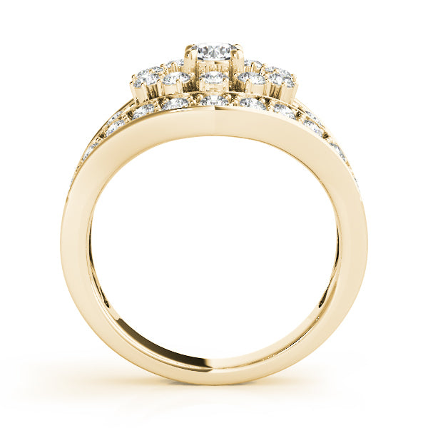 14K Yellow Gold Multi-Diamond Right Hand Ring