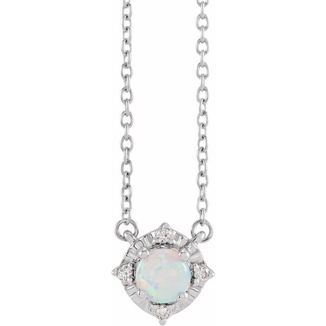 Halo-Style Birthstone Necklace