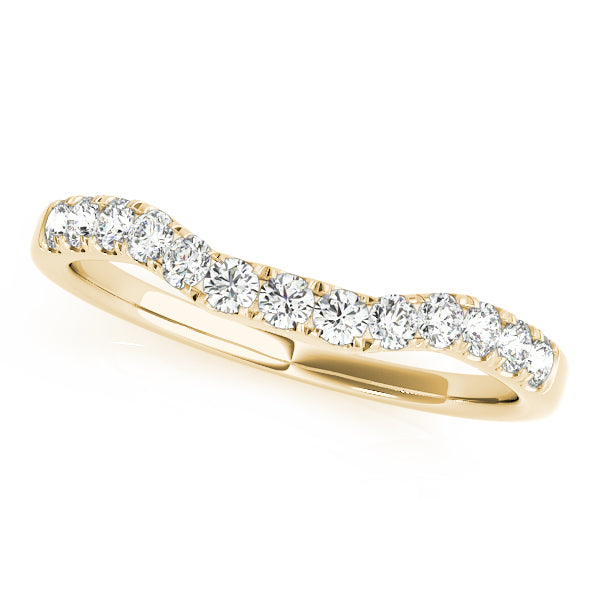 14K Yellow Gold 3/8 ct Diamond Wedding Band
