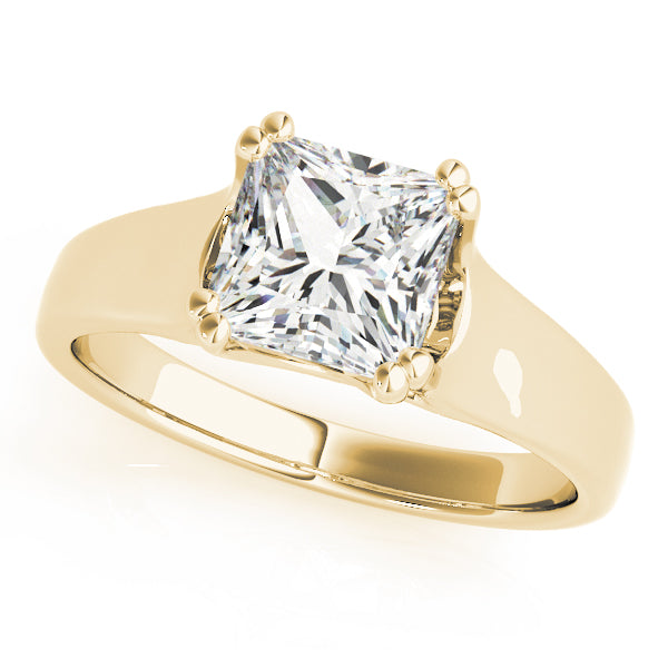 18K Yellow Gold Diamond Solitaire Engagement Ring